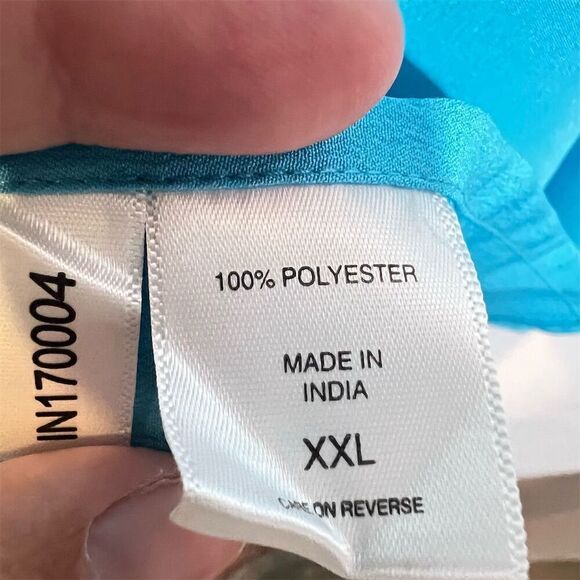 NWT NY&C New York & Company Sleeveless Flowy Blue Handkerchief Hem Blouse - Picture 5 of 6